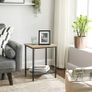 End Table, Side Table and Nightstand, Industrial Style, Heavy-Duty Steel Frame, Living Room Bedroom, Simple Assembly, Honey Brown and Black (FREE POSTAGE) Image 2