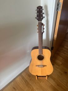 SX Acoustic Guitar with Wooden Stand