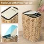 Has a lid. Used very little. Good condition.  Boho Kitchen Trash can, 12 liter trash can Image 5