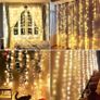 LED Window Curtain Fairy Twinkle Lights, 3mx3m 300leds USB Operated 8 Modes Icicle String Lights with Remote & Timer for Indoor Xmas Party Home Garden Decoration Image 3
