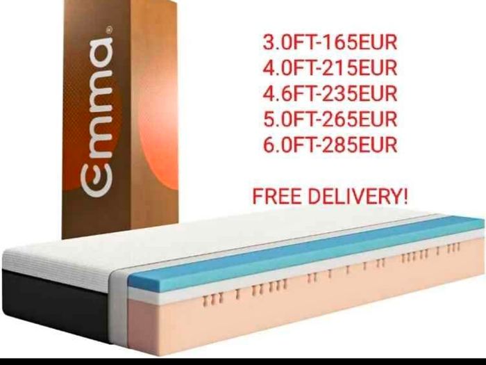 Brand New Emma. Mattresses  Instock. Original Full Foam And Hybrid Premium Pocket Sprung Emma. Mattresses Available