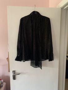 Massimo Dutti metallic thread blouse