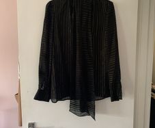 Massimo Dutti metallic thread blouse