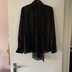 Massimo Dutti metallic thread blouse