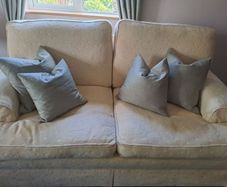 Silk Cushions- Gold Thread Sage Green (feather filled)