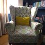 Cosy Wingback Reading Chair, Newly Upholstered Image 7