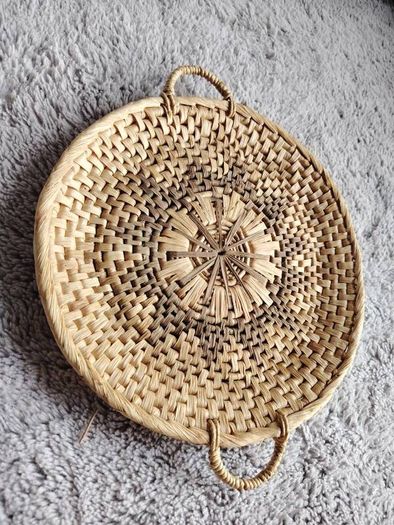 Vintage serving tray/hanging gallery art