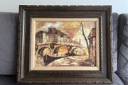 Original Oil Painting Of A Cityscape