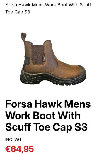 Work boots size 8 brand new