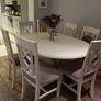 Rustic extendable Dining Table 7 chairs Image 3