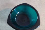Rare find 1956 dark blue Bowl Candle holder, Salt, Ashtrays - Collectible Design Glass from Finland