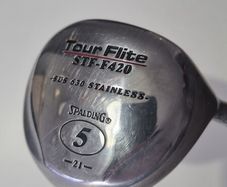Spalding Tour Flite STF F420 5 Wood Graphite Shaft L Flex Very Good Condition
