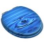 WC Toilet Seats with Soft Close Lid 2 pcs MDF Blue Water Drop Design Image 3