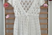 dress 100% cotton crochet cover up tunic