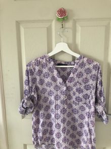 Women's Patterned Retro Blouse