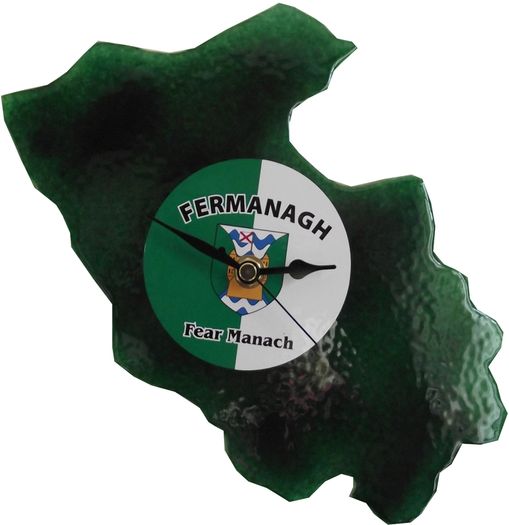 Handmade Glass County Clock - Fermanagh