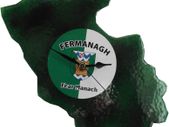 Handmade Glass County Clock - Fermanagh