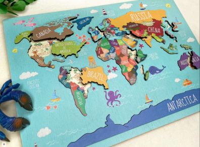 Map Puzzle Montessori Toys Educational Brand new