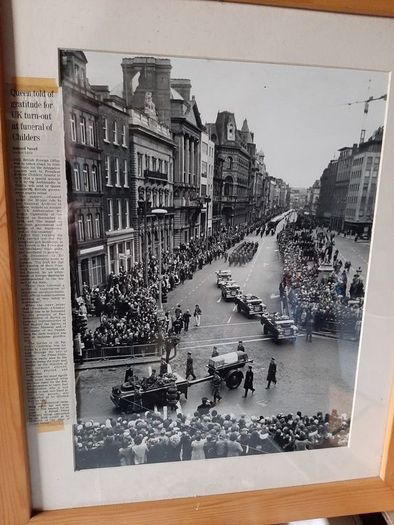 Framed Photograph ot the Funeral of President Erskine Childers