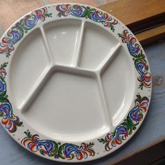 Vintage hand painted, unusual Villeroy and Boch plate