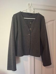 Grey Jumper Cardigan Size 18