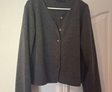 Grey Jumper Cardigan Size 18