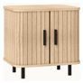 Nordic Bedside Table with Sliding Doors Image 7