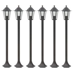 Garden Post Lights 6 pcs E27 110 cm Aluminium Bronze