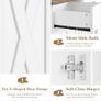 Sideboard, 120 cm Wide Kitchen Cabinet with Worktops, Kitchen Buffet Storage Cabinet with 2 Drawers and 4 Doors, Living Room, Kitchen, Hallway, White & Brown Image 6