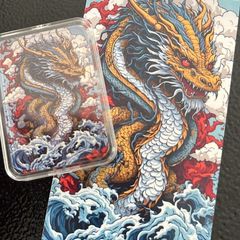 1oz Fine 999 Silver Bullion Colour Dragon Bar plus COA.