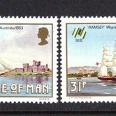 1988 Isle of Man Sailings Ships Commemorative Stamps Mint Never Hinged (MNH)