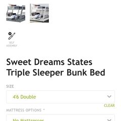 Triple bunk bed