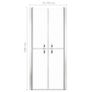 Shower Door Clear ESG 76x190 cm Image 5