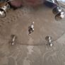 Silver & Cut Glass Condiment Set. Image 3