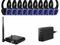 main image for ad Q-Audio 10 Way Silent Disco Bundle with Bluetooth Transmitter &amp; Charger