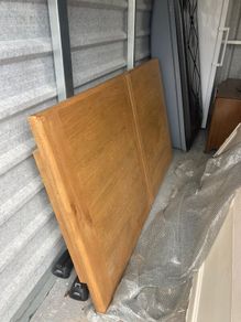 Large solid oak dining table and chairs