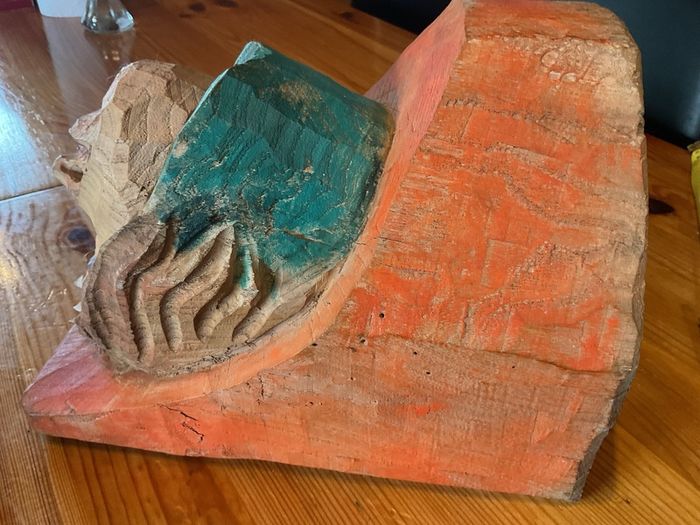 Carved sailors head vintage