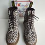 Dr Martens 1460 8 hole panther leopard leather boots UK4 EU37 US6 Image 2