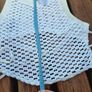 Bershka White Crochet Tie Top, Size UK8 Image 4