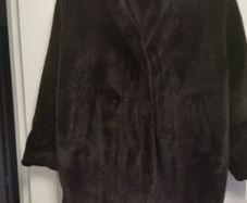 Black faux fur coat 14