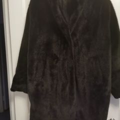 Black faux fur coat 14
