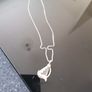 Italian silver /harp necklace 925. Image 2