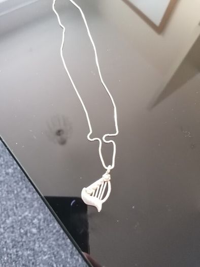 Italian silver /harp necklace 925.