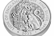2022 Great Britain Tudor Beasts (1st) LION OF ENGLAND - 2 Oz Silver Coin BU (In Capsule)