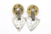 Vintage 925 Sterling Silver Chunky Heavy Stud Earrings