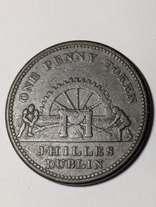 1813 Irish Token J Hilles Dublin