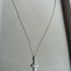 silver cross chain
