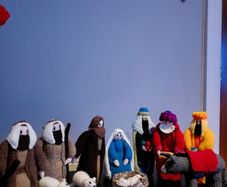 Nativity Knitted Crib 14 Pieces