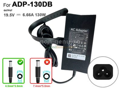130W Original Dell Power Supply Charger 19.5V 6.7A 4.5mm x 3.0mm Tip AC Adapter for Optiplex 3050 7050 7060 AIO Inspiron Vostro Latitude / Used
