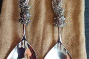 Vintage 1945 Seagull Pewter Angel Serving Spoon Utensil 10.5 inch Long Etain Zinn Canada.